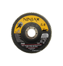 Круг пелюстковий шліфувальний NINJA : Т27, 125х22 мм, Р60 (10/200 шт. уп)