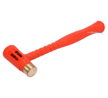 Молоток безінерційний YATO cуцільний, з латунним бойком Ø= 32 мм, m= 790 г, l= 330 мм [6/24]