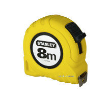 Рулетка STANLEY : 8 м х 25 мм. пластмасовий корпус