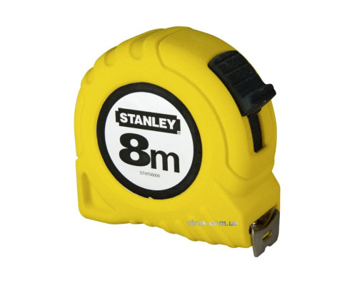 Рулетка STANLEY : 8 м х 25 мм. пластмасовий корпус