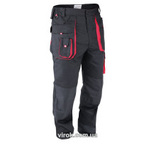 Брюки рабочие YATO черно-красные, разм. XL [10]