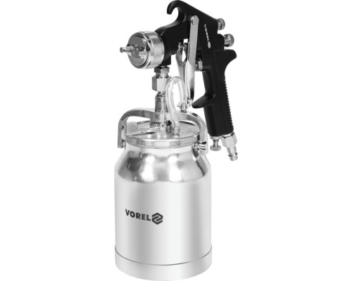 Пульверизатор HVLP VOREL з нижнім бачком V= 1л, роб. тиск = 3-4 bar, сопло Ø= 1,8 [10]