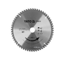 Диск пиляльний победітовий по дереву YATO: 255x30x3.0x2.0 мм, 60 зубців, R.P.M до 6000 1/хв [10]