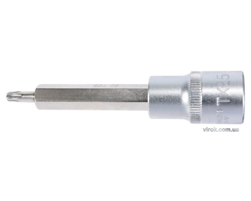 Головка торцева YATO квадрат1/2 "TORX" подовжена Т25, L= 100 мм [20/120]