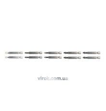 Набір насадок викруткових YATO : SL5, SL6, PH1/1, PH2/2, PZ1/1, PZ2/2, L= 50 мм. 10шт. [25/100]