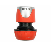 Муфта швидкоз'ємна YATO з водо-стопом для водяного шланга 3/4" /ABS/ (БЛІСТЕР) [12/120]