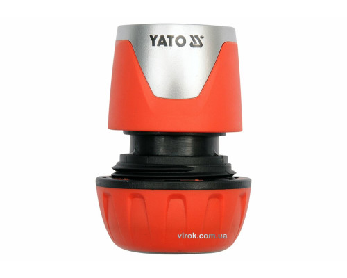 Муфта швидкоз'ємна YATO з водо-стопом для водяного шланга 3/4" /ABS/ (БЛІСТЕР) [12/120]