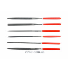 Надфілі YATO : L= 140/65 мм, b= 3 мм. Набір 6 шт. [50/200]