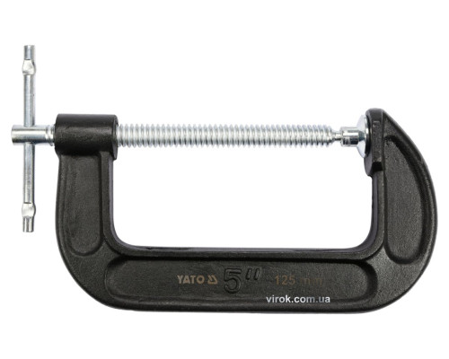 Струбцина з гвинтовим затиском "G" подібна YATO; l= 125 мм (5") [18]