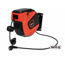 Подовжувач мережевий YATO на котушці : L= 10 м, 3-жильний S=1.5 мм², макс. струм 10 А [4]