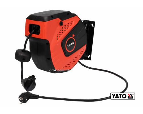 Подовжувач мережевий YATO на котушці : L= 10 м, 3-жильний S=1.5 мм², макс. струм 10 А [4]