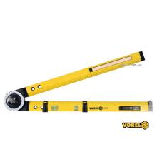 Кутомір регулювальний VOREL: l=500мм, кут 0-270°, діапаз. 0-500мм, 2 капсули+олівець [10]