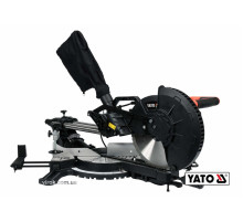 Пила торцьовальна з протяжкою YATO: P=1.8кВт,диск Ø=255/25.4(30.0мм, різ 90°-45° (Дерево/Метал) [1]