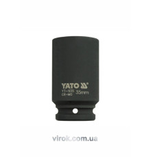 Головка торцева ударна 6-гранна YATO : подовжена, квадрат 3/4", М= 35 мм, L= 90 мм [6/24]