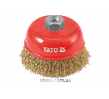 Щетка - крацовка YATO *чашка* к КШМ из укроп. гайкой М14, Ø=100мм [4/32]