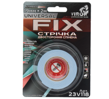 Стрічка 2-стороння спінена VIROK Universal Fix: 19 мм х 2 м [30]