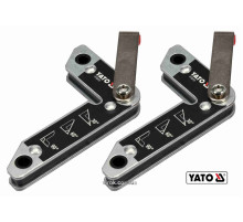 Уголки магнитные для сварки YATO: угол: 30°, 60°, 90°, стальные, сила удерживания – 32 кг, 2 шт [8]