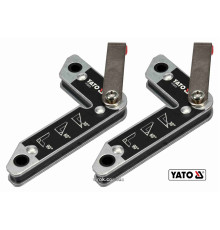 Кутники магнітні для зварювання YATO: кут: 30°, 60°, 90°, сталеві, сила утримування- 32 кг, 2 шт [6]