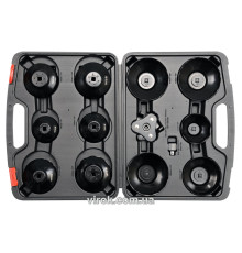 Торцеві головки до оливних фільтрів двигуна М 65 - 120 мм з квадр. 3/8" і 1/2"; компл. 13 шт. [5]