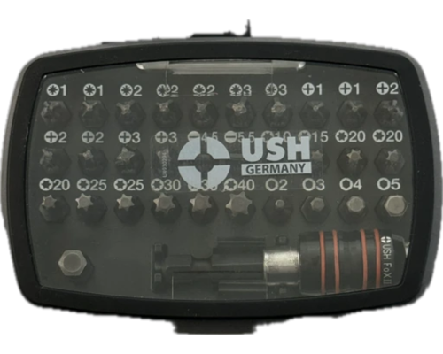 Набір насадок викруткових Industry USH: з тримачем, PH, PZ, SL, TX, HEX, 32 ел