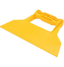 Шпатель для сумішей і клеїв VOREL : L= 225 мм  пластиковий, з 3-кутними зубами- 7х7 мм(DW)