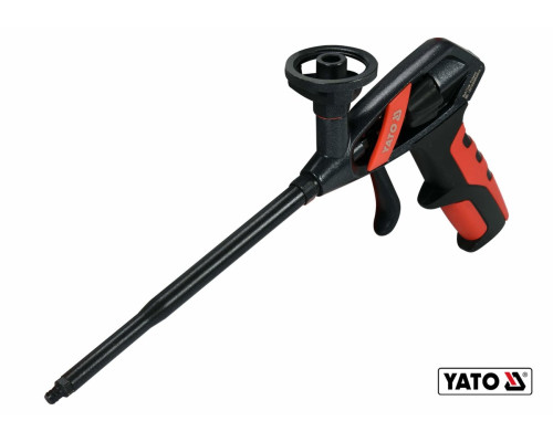 Пістолет для нанесення монтажної піни YATO: алюмінієвий корпус, швидка регуляція подачі піни[20/240]