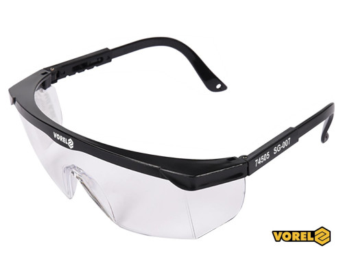 Окуляри захисні VOREL відкриті, прозорі [12/240]