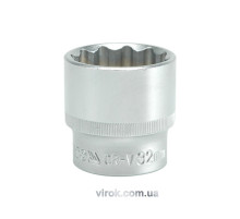 Головка торцевая 12-гранная YATO: квадрат 1/2", М=32 мм, L=42 мм [6/48/96]