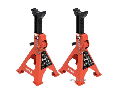 Підставки під автомобіль YATO, для навантаження до 3 т, висотою 280-420 мм, 2 шт. [1]