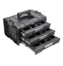 Ящик модульний Т3 системи S12 пластиковий YATO з 3 комірковими шуфлядами, 450x320x240 мм [1]