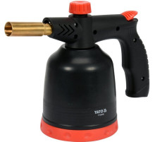 Лампа паяльна газова з п'єзозапалом YATO, 1.7 кВт, 123 г/год, 360° тип з`єднання EURO EN417 [12]