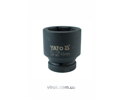 Головка торцева ударна 6-гранна YATO : квадрат 1", М= 46 мм, L= 73 мм [3/12]