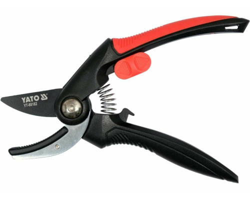 Секатор з округленими лезами з ковадлом YATO: до гілок Ø= 20 мм, L= 208 мм [12/48]