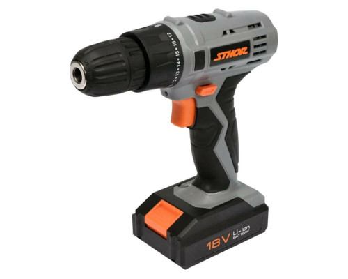 Шуруповерт-дриль STHOR від акумулятора Li-Ion 18 В, 1,3 АхГод, КМ- 17 Nm, патрон Ø≤10 мм [5]