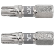 Отверточная насадка YATO TORX T30 х 25 мм. HEX 1/4", покрытая никелем, 2 шт.[10]
