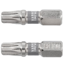 Насадка викруткова YATO TORX T30 х 25 мм. HEX 1/4", покрита нікелем, 2 шт.[10]