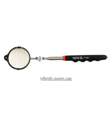 Дзеркало Ø= 54 мм оглядове YATO з підсвітлюванням на телескоп. ручці l= 265-920 мм [10/100]