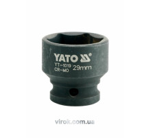 Головка торцева ударна 6-гранна YATO : квадрат 1/2", М= 29 мм, L= 48 мм [22/88]
