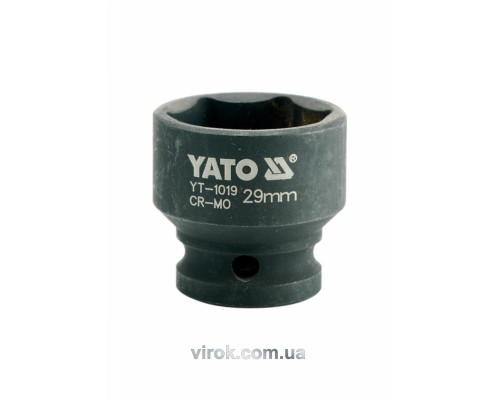 Головка торцева ударна 6-гранна YATO : квадрат 1/2", М= 29 мм, L= 48 мм [22/88]