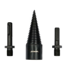 Свердло конічне для розколювання дерева VOREL, Ø=32 мм h= 90 мм з 2 шпинделями (SDS+ і 3-кутний) [5]