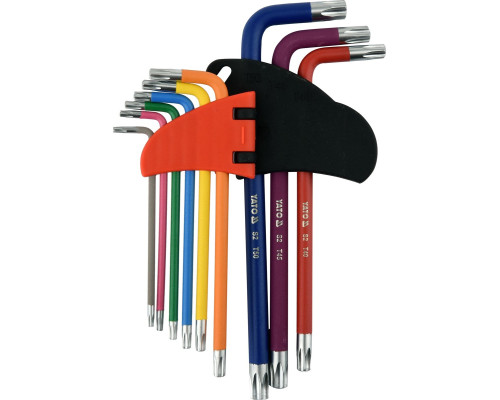 Ключі "TORX" YATO : Т10- Т50, Г-подібні, 2-сторонні, HRC 58-62, S2 [10/50]