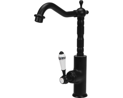 Змішувач води FALA для кухонної раковини "RETRO BLACK 2" з кульовим регулятором [12]