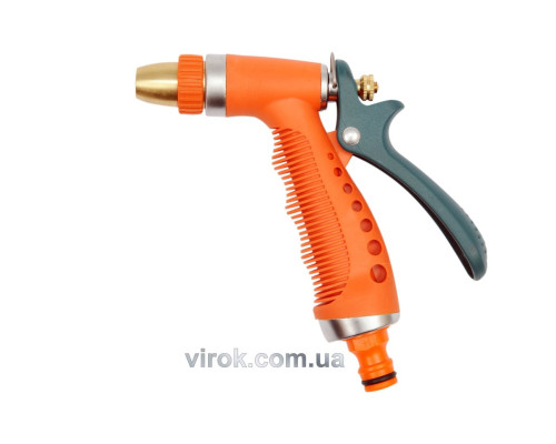 Зрошувач-пістолет 3-режимний FLO до шлангу 1/2", TRP-пластик + цинк [12/48]