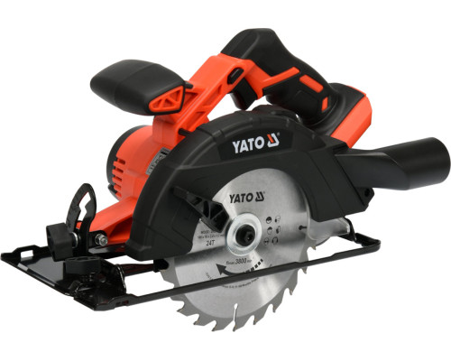 Пила дискова акумуляторна YATO : Li-Ion 18 В, для диска Ø=165/16 мм,24 зуби, (БЕЗ АКУМУЛЯТОРА)