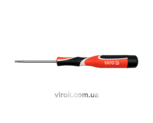 Викрутка плоска прецизійна YATO : шліц SL2 x 50 мм [50/400]