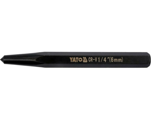 Кернер слюсарний YATO, 6-гран. профіль, Ø= 9,4/6 мм, l= 100 мм [20/120]