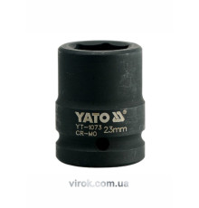 Головка торцева ударна 6-гранна YATO : квадрат 3/4", М= 23 мм, L= 50 мм [16/64]