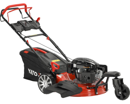 Газонокосилка бензиновая YATO с приводом: 3,5кВт, ширина резки: Ø= 53 см, травосборник- 62л