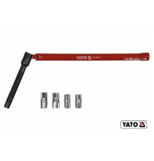 Ключ для монтажу сантехн. арматури на шарнірі YATO : HEX 13 мм, 8-12 мм, зі сталі [20/40]