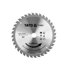 Диск пиляльний победітовий по дереву YATO: 190x20x2.2x1.5 мм, 36 зубців, R.P.M до 8500 1/хв [10/20]
